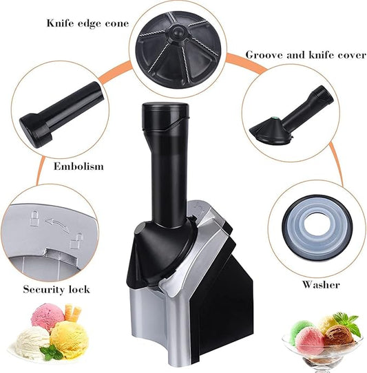 Dessert Frozen Black and Gray Ice Cream Treat Maker